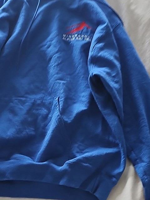 Vintage Champion Minneapolis Alpine Ski Team Hoodie Blue Size M