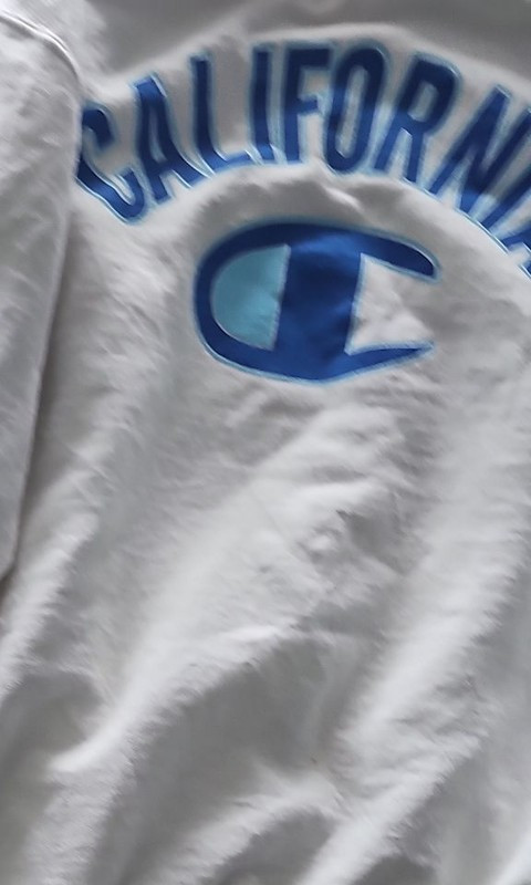 Vintage Champion California Spellout Sweatshirt White Large - Image 4