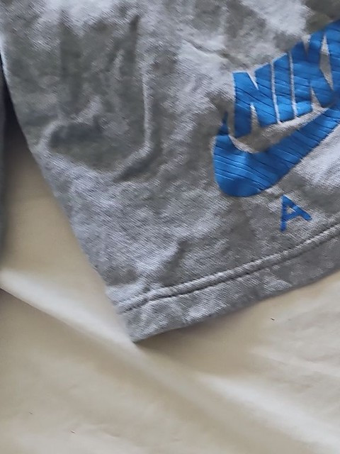 Nike Air Youth Fleece Shorts Grey Blue XL 13-15 Yrs 325 - Image 4