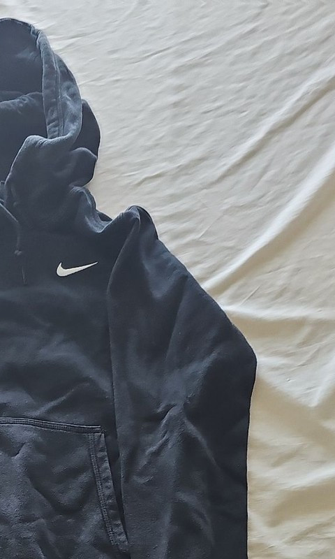 Classic Nike Sportswear Black Pullover Hoodie with Swoosh Logo 327 - Image 3