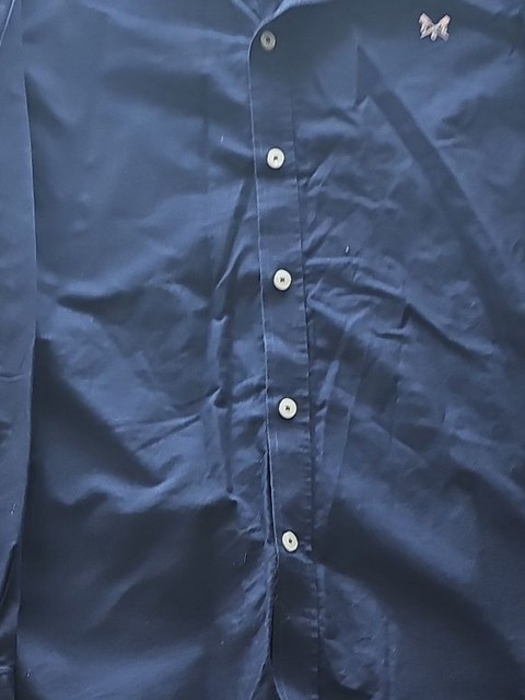 Crew Clothing Company Navy Blue Slim Fit Long Sleeve Shirt – XXL  320