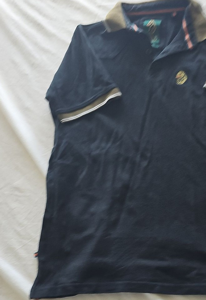 Luke Sport Men’s Black Polo Shirt with Tipped Collar and Lion Logo  321