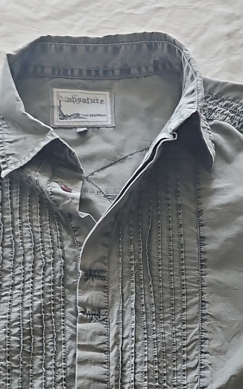 Joe Browns Absolute Men's Grey Pintuck Pleated Cotton Shirt 323 - Image 5