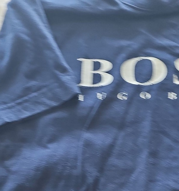 Hugo Boss Navy Blue Graphic T-Shirt with White Logo size L 316 - Image 6