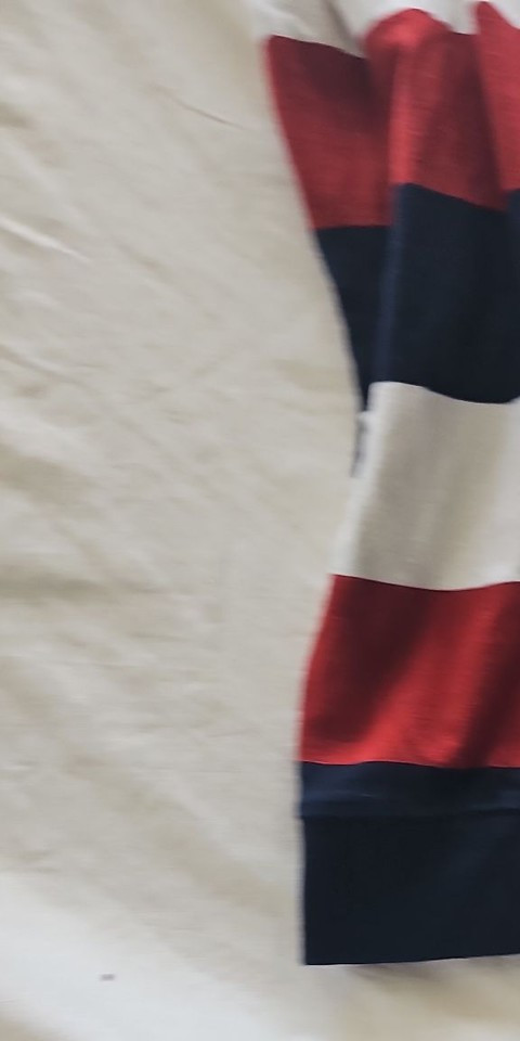Vintage Striped Long Sleeve Rugby Shirt Red White and Blue 310 - Image 5