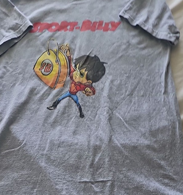 Vintage Style Sport Billy Graphic T-Shirt – Grey Gildan Heavy Cotton  311