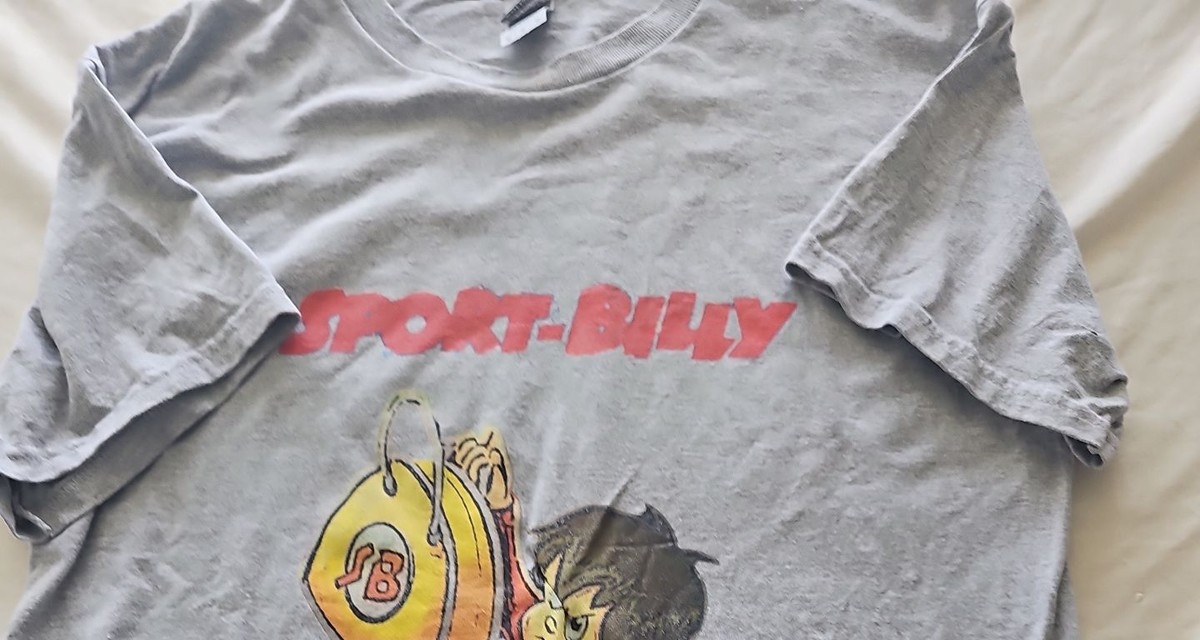 Vintage Style Sport Billy Graphic T-Shirt - Grey Gildan Heavy Cotton 311 - Image 4