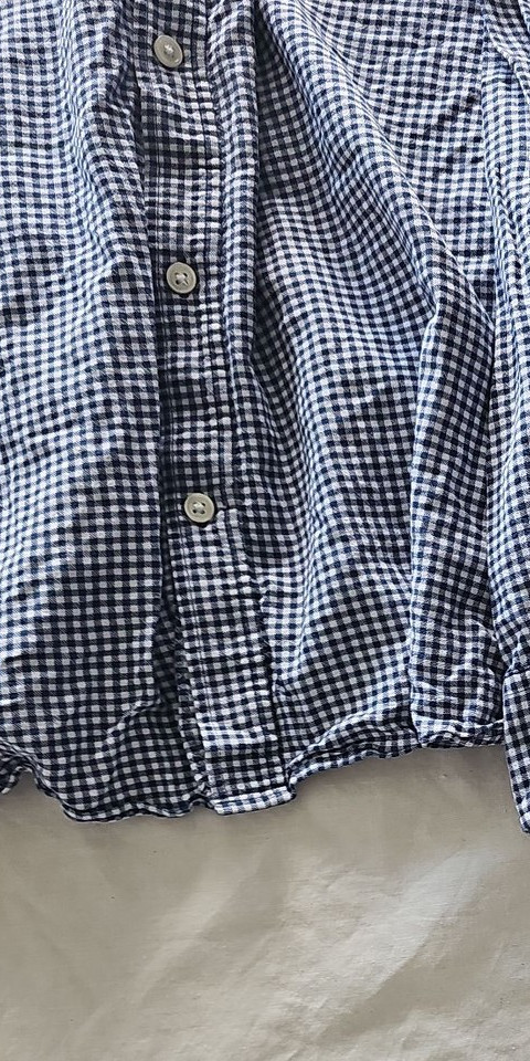 Tu Man Navy Blue Gingham Regular Fit Long Sleeve Shirt XXL 352 - Image 4