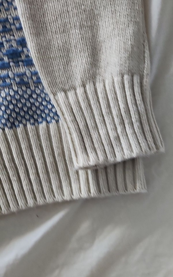 Per Una Cream and Blue Fair Isle Knit Jumper 353 - Image 6
