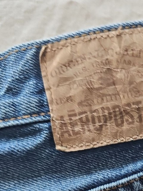 Aéropostale Distressed Denim Shorts Dark Wash Vintage Style 346 - Image 4