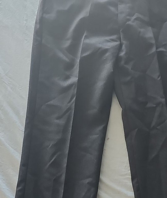 Vintage Black Formal Trousers 38L Mens Dress Pants 290