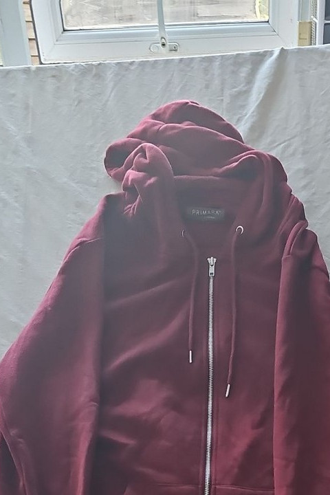Primark Burgundy Zip-Up Hoodie 291 - Image 3