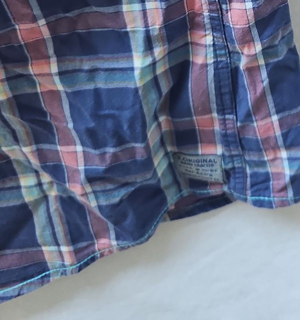 F&F Men's Blue Plaid Short Sleeve Casual Shirt XXL 288 - Image 5