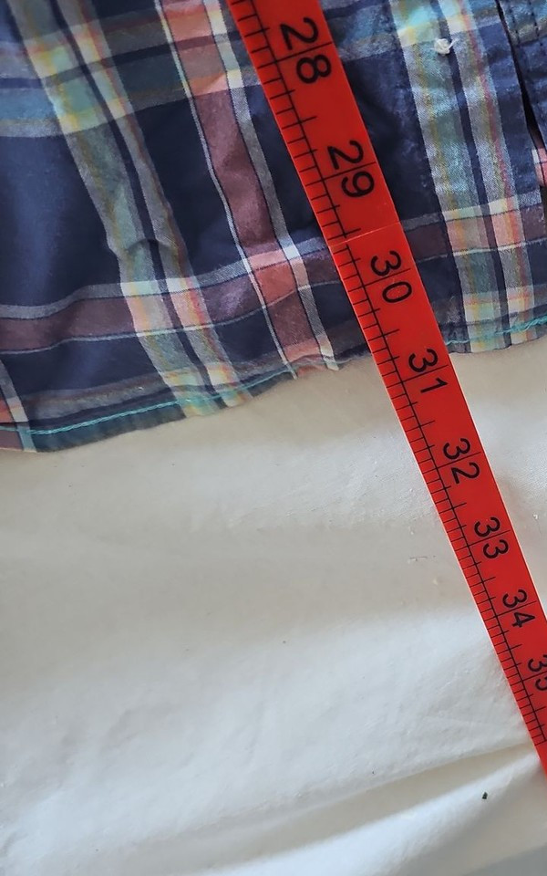 F&F Men's Blue Plaid Short Sleeve Casual Shirt XXL 288 - Image 7