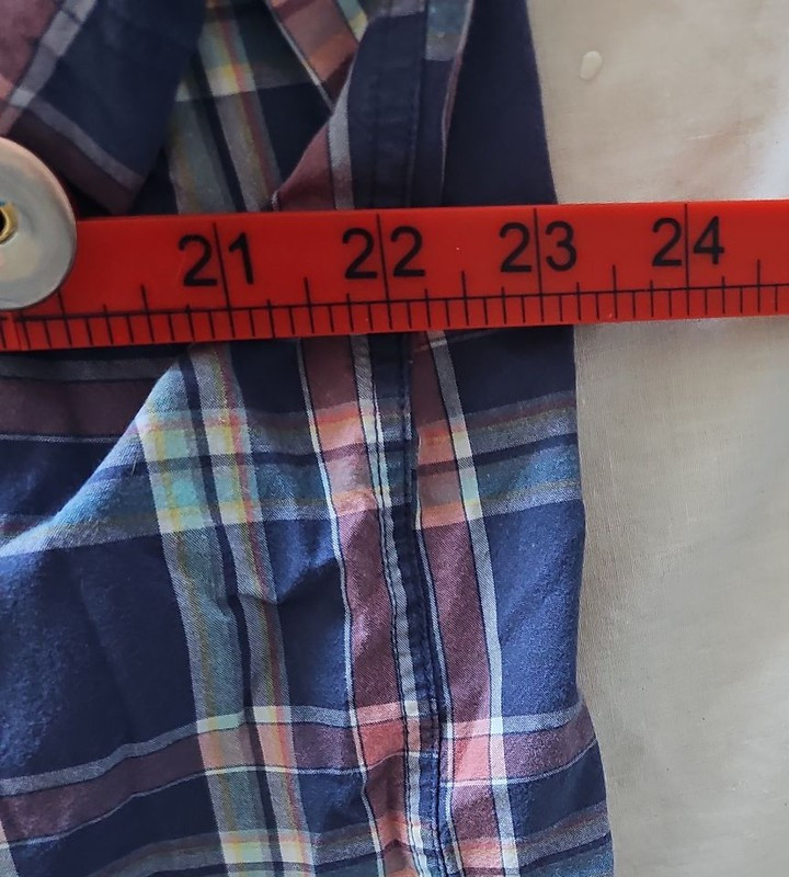 F&F Men's Blue Plaid Short Sleeve Casual Shirt XXL 288 - Image 4
