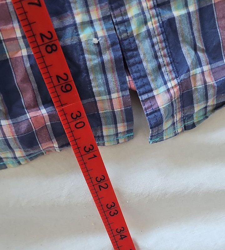 F&F Men's Blue Plaid Short Sleeve Casual Shirt XXL 288 - Image 6