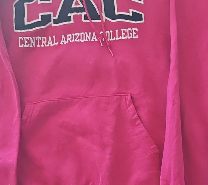 Champion Central Arizona College Hoodie Magenta Medium 285 - Image 4