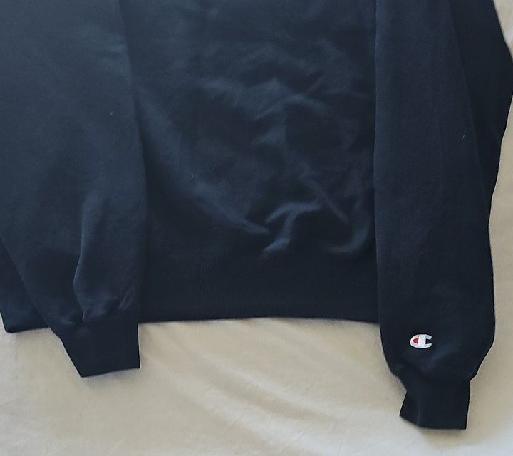 Vintage Champion Eco Fleece Navy Blue Crewneck Sweatshirt 279 - Image 3