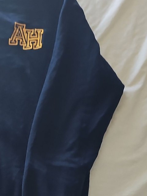 Champion Eco Authentic Navy Crewneck Sweatshirt ‘AH’ Embroidery  280