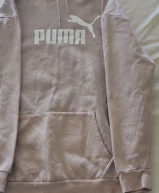 PUMA Women’s Essentials Logo Hoodie in Mauve Pink u.s small  278
