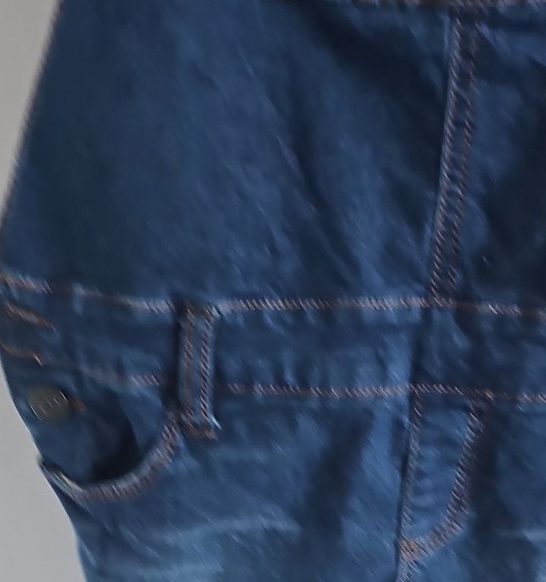 Vigoss Jeans Dark Wash Denim Overalls Size L 268 - Image 5