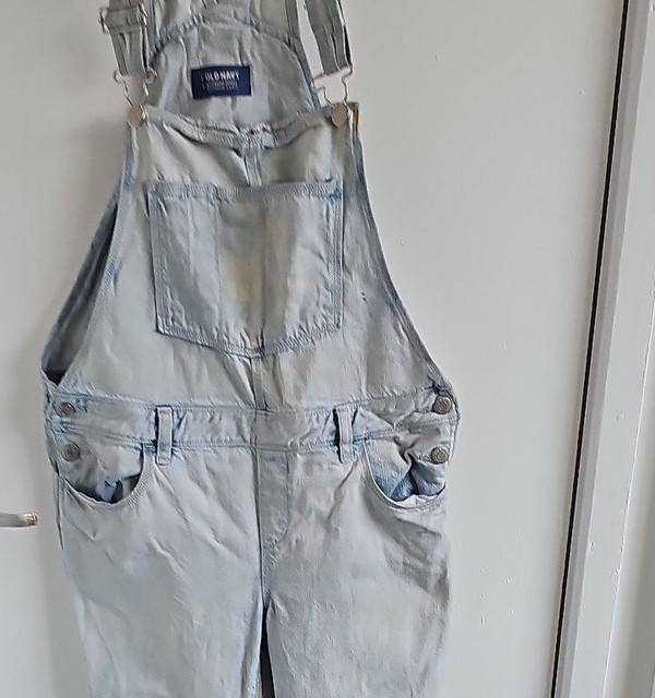 Old Navy Women’s Light Wash Boyfriend Skinny Denim Overalls  272