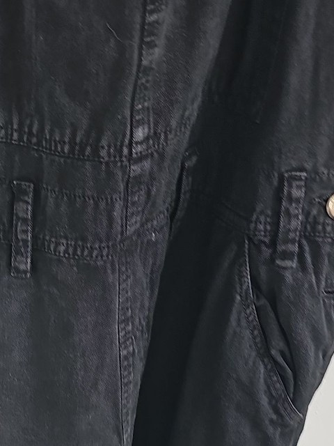 Vintage Speed Control Black Denim Wide Leg Dungarees Overalls 257 - Image 6