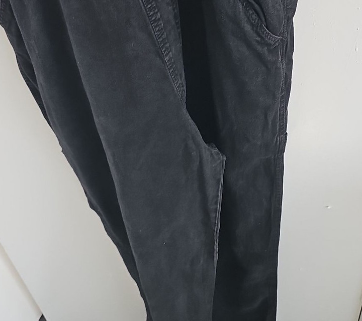 Vintage Speed Control Black Denim Wide Leg Dungarees Overalls 257 - Image 5