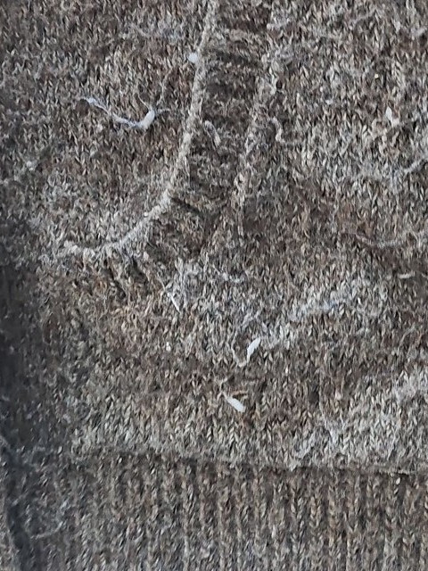 Next Men's Knitted Borg-Lined Hoodie in Mottled Brown 294 - Image 7