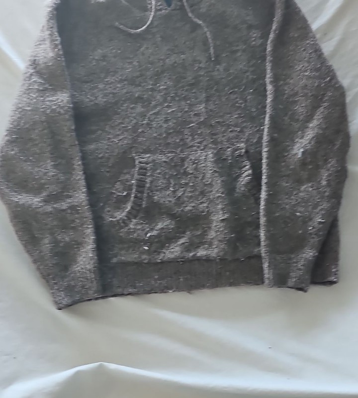 Next Men's Knitted Borg-Lined Hoodie in Mottled Brown 294 - Image 3