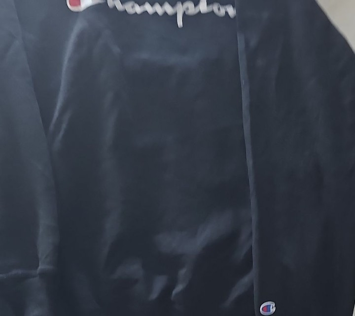 Champion Script Logo Sweatshirt Black 2XL Crewneck 243