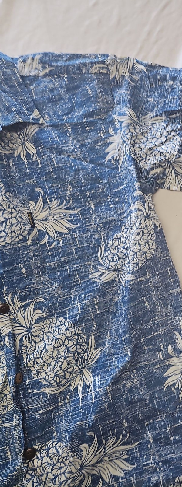 Palmwave Hawaii Men's Blue Pineapple Print Cotton Hawaiian Shirt - Size XL - Image 6