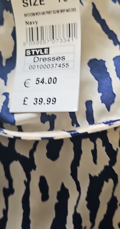 QUIZ Navy and Cream Animal Print Square Neck Wrap Midi Dress - NWT - Image 7