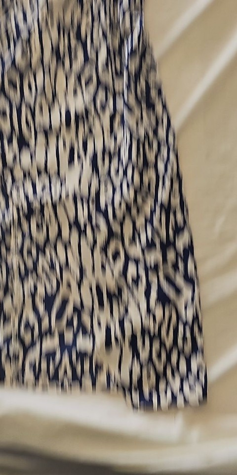 QUIZ Navy and Cream Animal Print Square Neck Wrap Midi Dress - NWT - Image 3