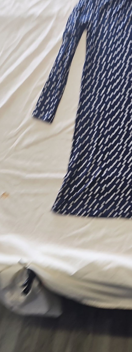 Marks & Spencer Navy Blue Polka Dot Long Sleeve Shift Dress
