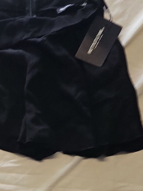 New with Tags PrettyLittleThing Black Skater Skirt