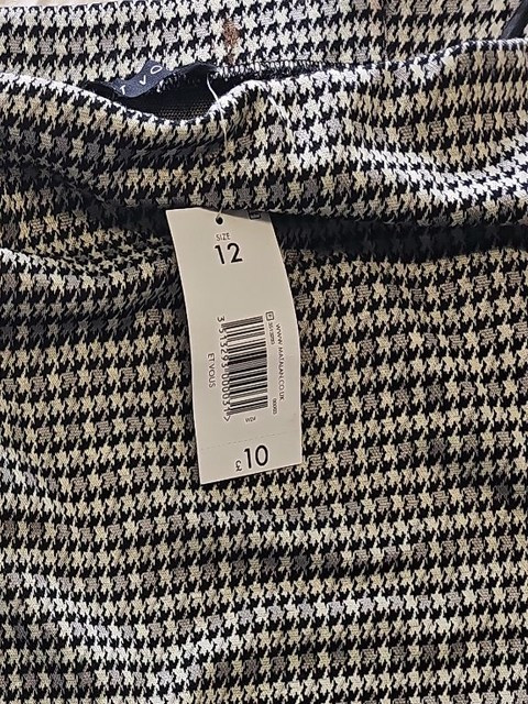 New with Tags F&F Houndstooth Mini Skirt - Size 12 - Image 7