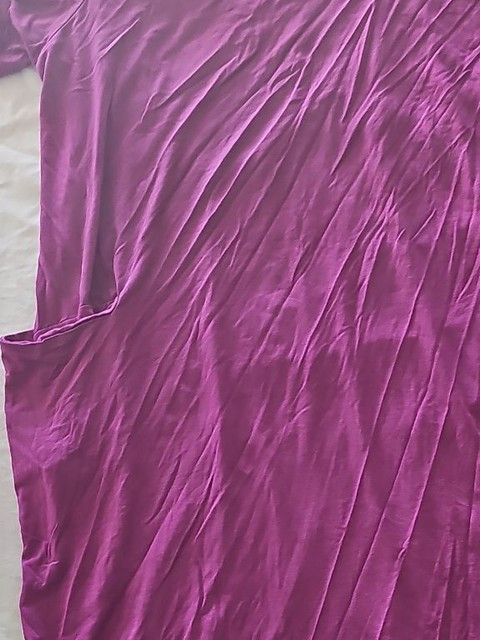 New Porte A Porte Magenta Oversized Pocket T-Shirt Dress