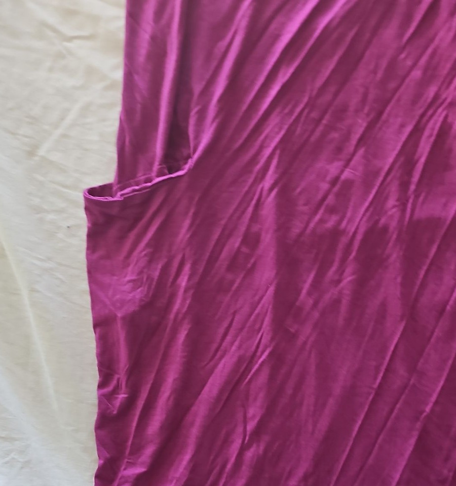 New Porte A Porte Magenta Oversized Pocket T-Shirt Dress - Image 7