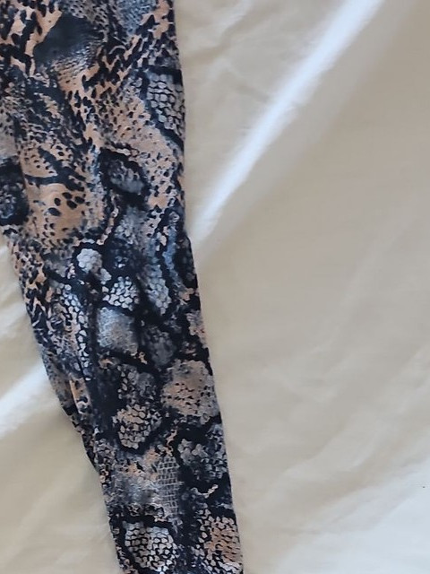 Papaya Matalan Snakeskin Print Leggings Size 10 NWT - Image 7