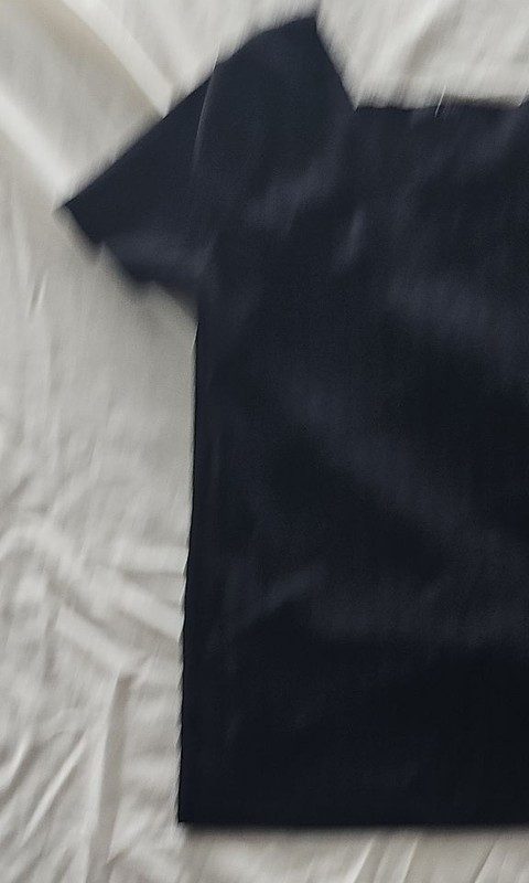 Next Black Ribbed Square Neck Short Sleeve Top - Image 3