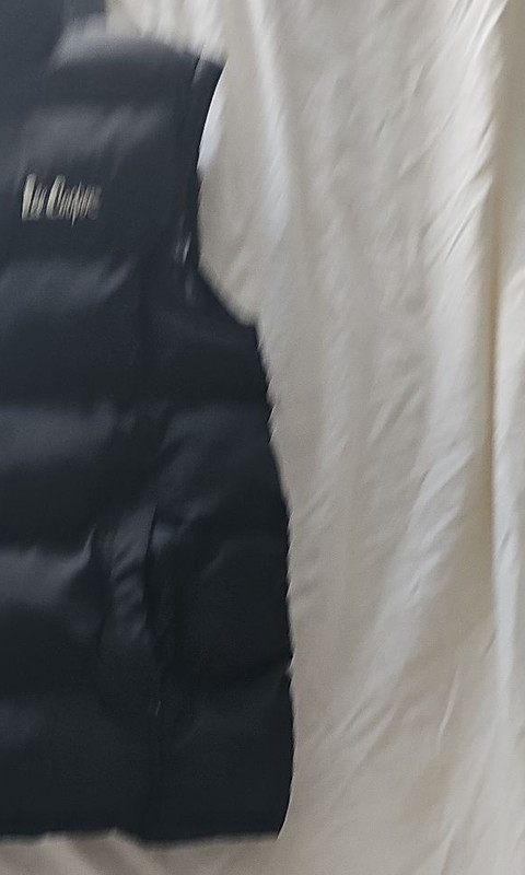 Lee Cooper Padded Hooded Gilet in Navy Blue