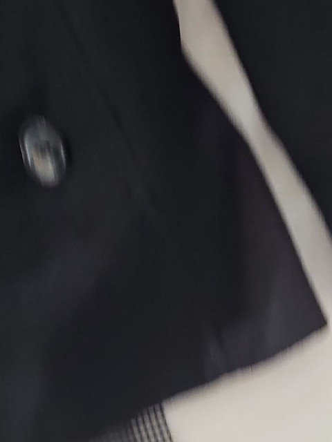 H&M Classic Double-Breasted Black Pea Coat - Image 6