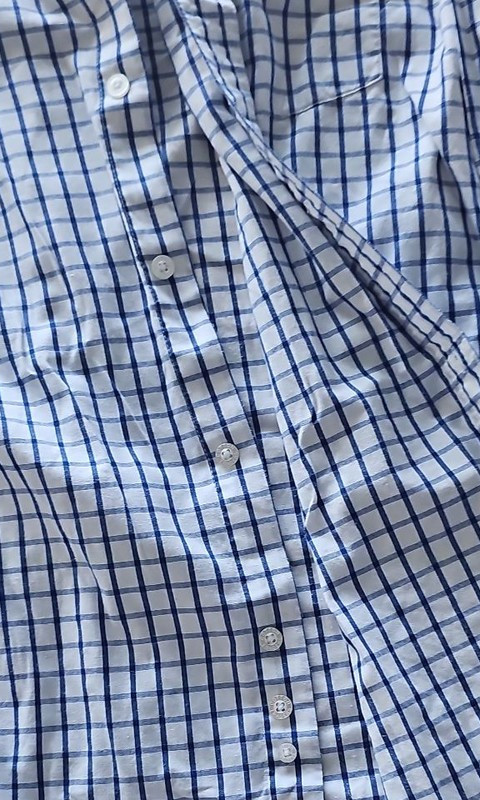 Cotton Traders Blue Check Button-Down Shirt 3XL 345 - Image 4