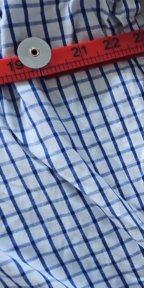 Cotton Traders Blue Check Button-Down Shirt 3XL 345 - Image 6