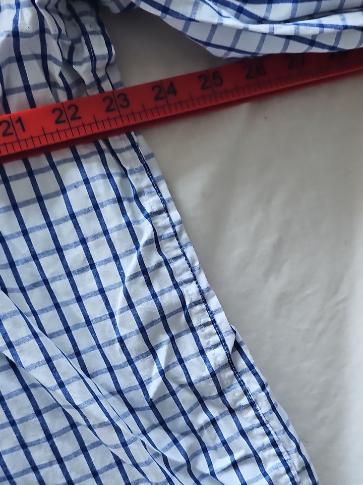 Cotton Traders Blue Check Button-Down Shirt 3XL 345 - Image 7