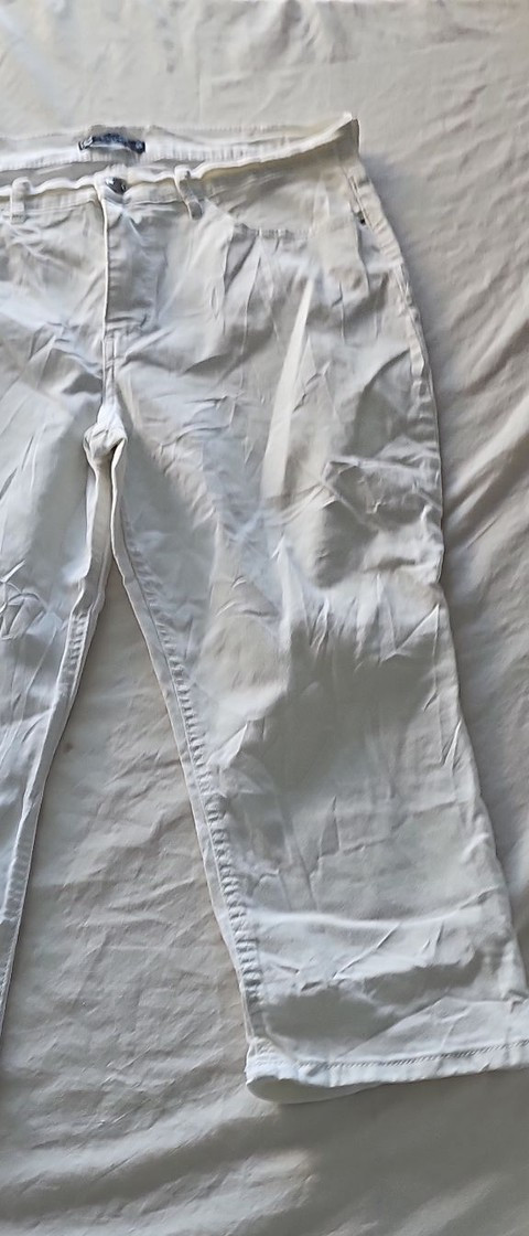 Lee Easy Fit White Cropped Straight Leg Jeans 362 - Image 3
