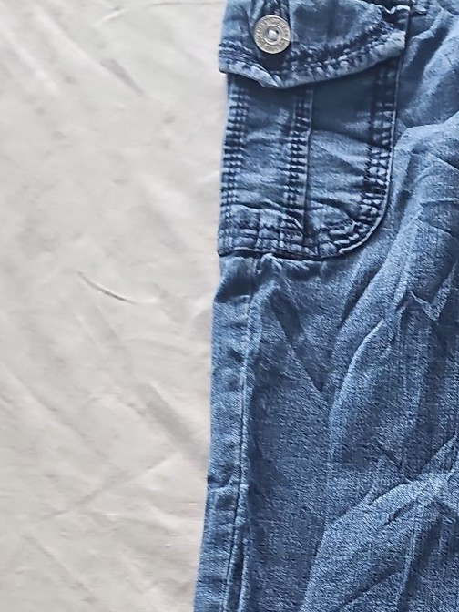 Vintage Lee Denim Cargo Capri Shorts Y2K Style 363 - Image 4