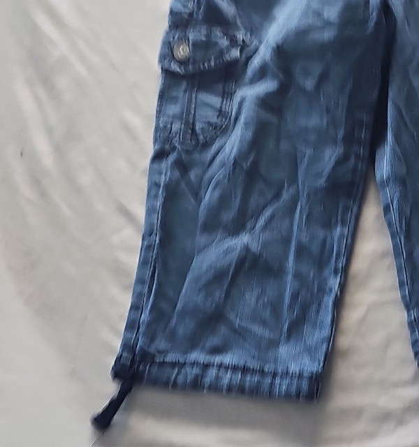 Vintage Lee Denim Cargo Capri Shorts Y2K Style 363 - Image 3