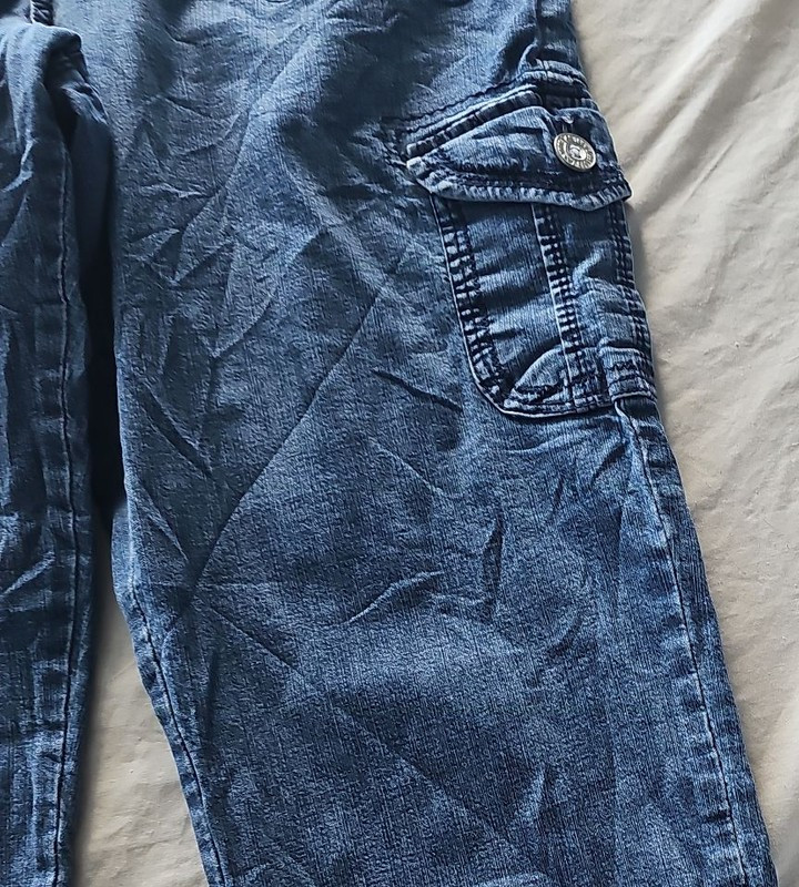 Vintage Lee Denim Cargo Capri Shorts Y2K Style 363 - Image 7